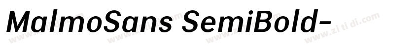 MalmoSans SemiBold字体转换